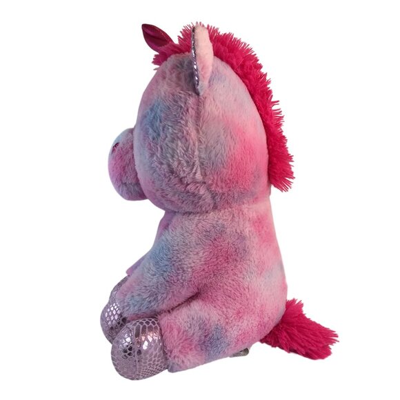 Kellytoy Pink Unicorn Plush 23" Tie Dye Sparkle Hooves Stuffed Animal Toy - Picture 4 of 9